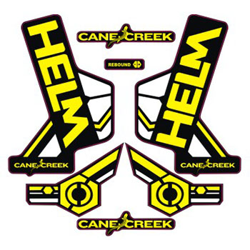 DECAL KIT YELLOW-BLACK FOR FORK CANE CREEK HELM